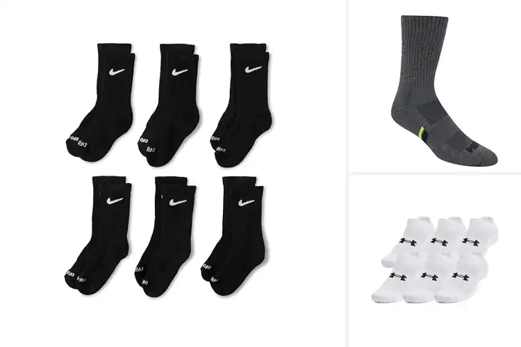 Detailed view of Best 6-Pack Athletic Socks