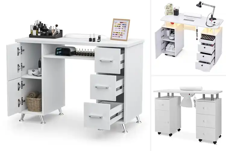Detailed view of Best Acetone-Resistant Manicure Tables