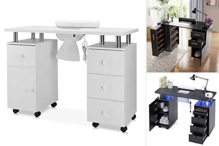 Detailed view of Best Acetone Resistant Nail Station Tables