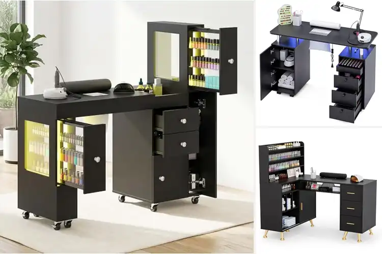 Detailed view of Best Acetone Resistant Nail Tables For Salons