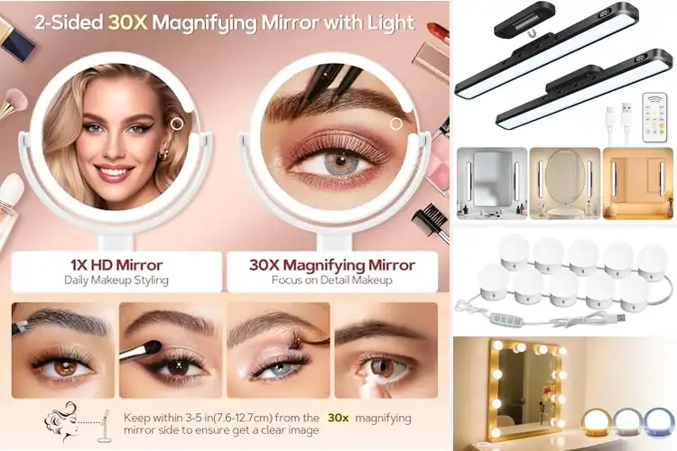 Detailed view of Best Adjustable Lighting Mirrors