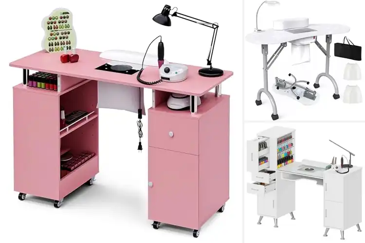 Detailed view of Best All In One Nail Desk For Home And Salon