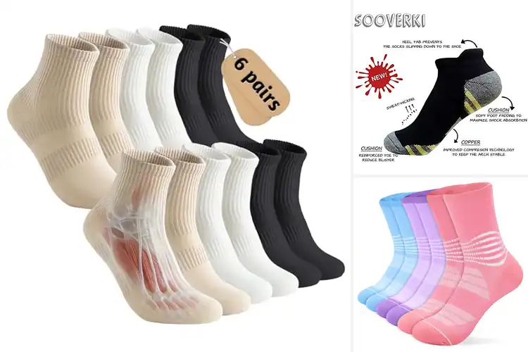 Detailed view of Best Arch Compression Athletic Socks