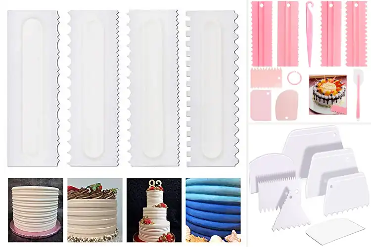 Detailed view of Best Cake Comb Scraper Set For Decorating