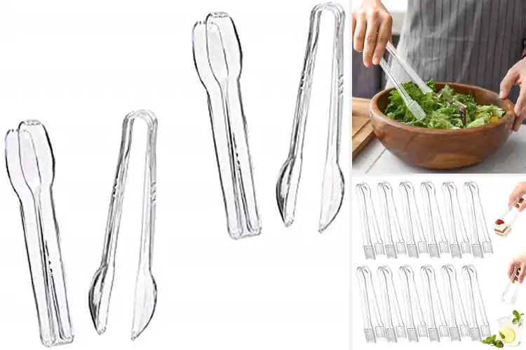 Detailed view of Best Clear Plastic Tongs