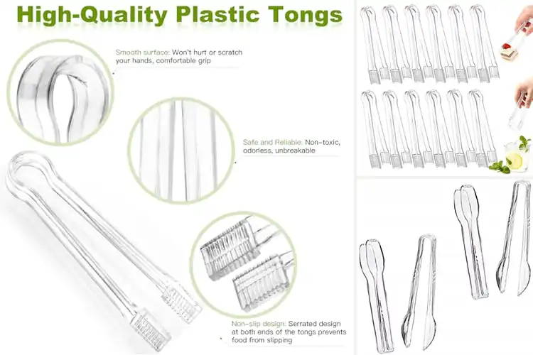 Detailed view of Best Clear Tongs for Secure Grip & Easy Cleaning