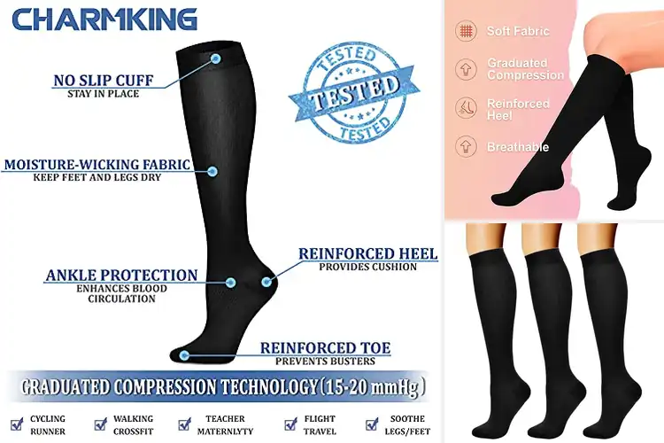 Detailed view of Best Compression Socks: Top 10 Picks for Comfort & Support
