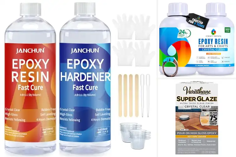 Detailed view of Best Crystal Clear Epoxy Finish