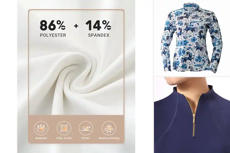 Detailed view of Best Equestrian Sun Shirts