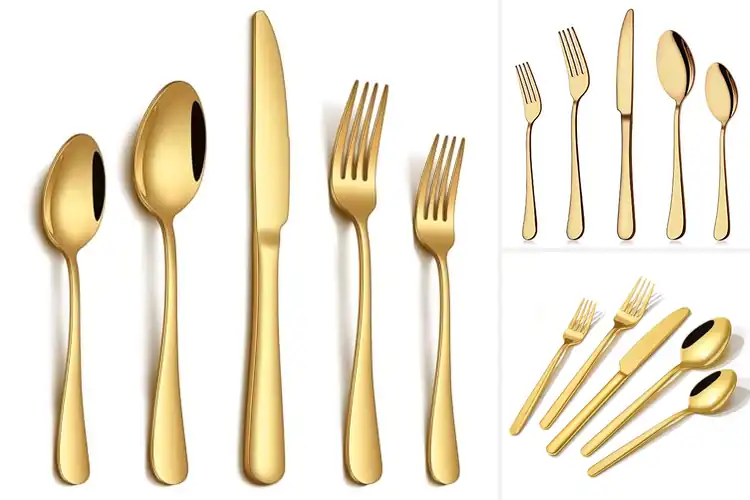 Detailed view of Best Gold Flatware Sets