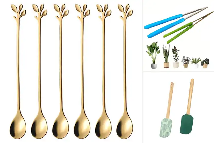 Detailed view of Best Leaf Handle Design Utensils