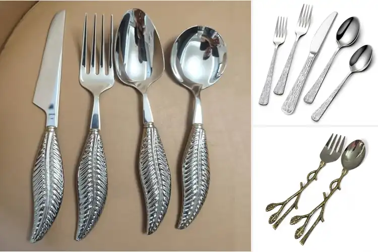 Detailed view of Best Leaf Handle Flatware Set