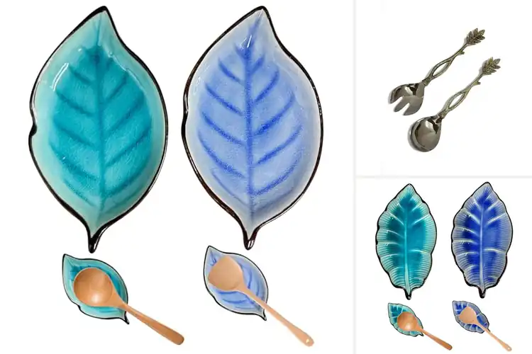 Detailed view of Best Leaf Inspired Handles Utensils