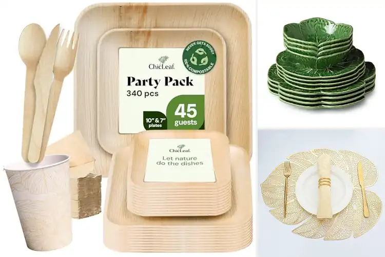 Detailed view of Best Leaf Shaped Tableware Sets