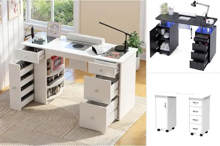 Detailed view of Best Manicure Table With Curved Wrist Rest