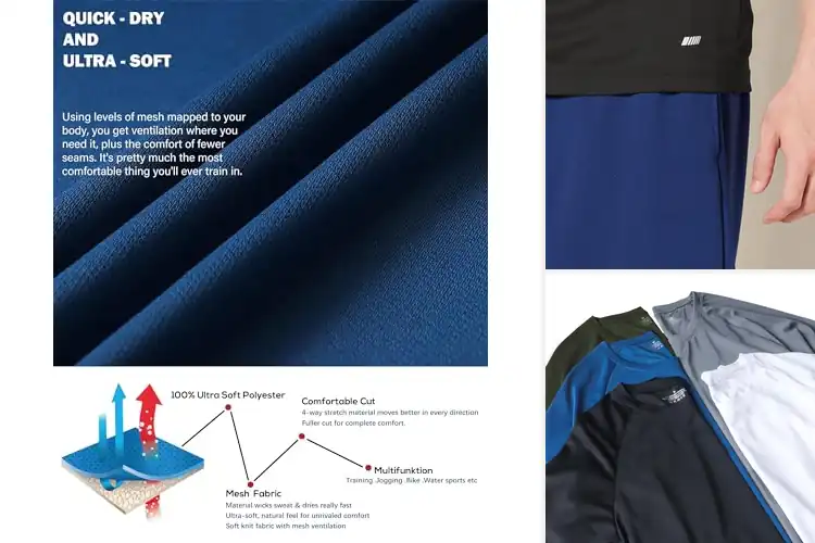 Detailed view of Best Mens Performance Shirts