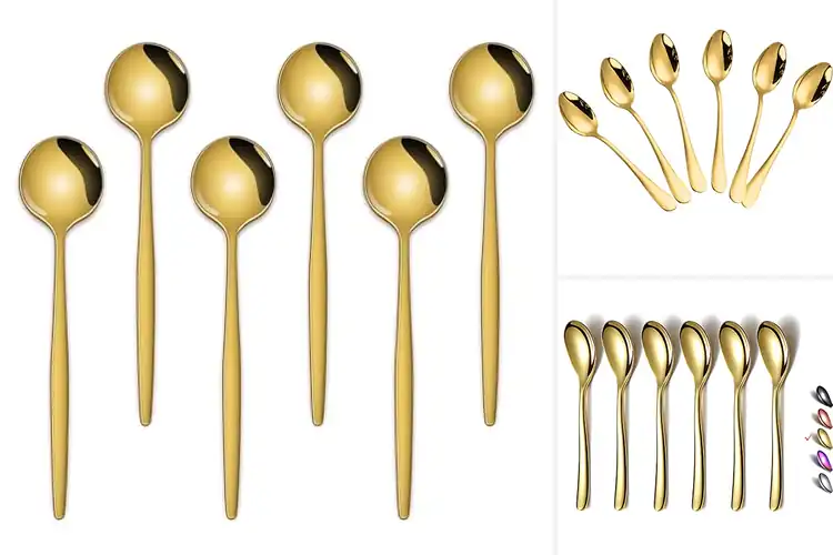 Detailed view of Best Mini Gold Coffee Spoons