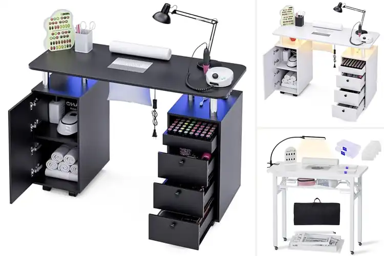 Detailed view of Best Nail Tech Desks for Comfort