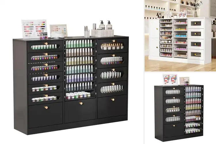 Detailed view of Best Organized Nail Station Cabinet Sets