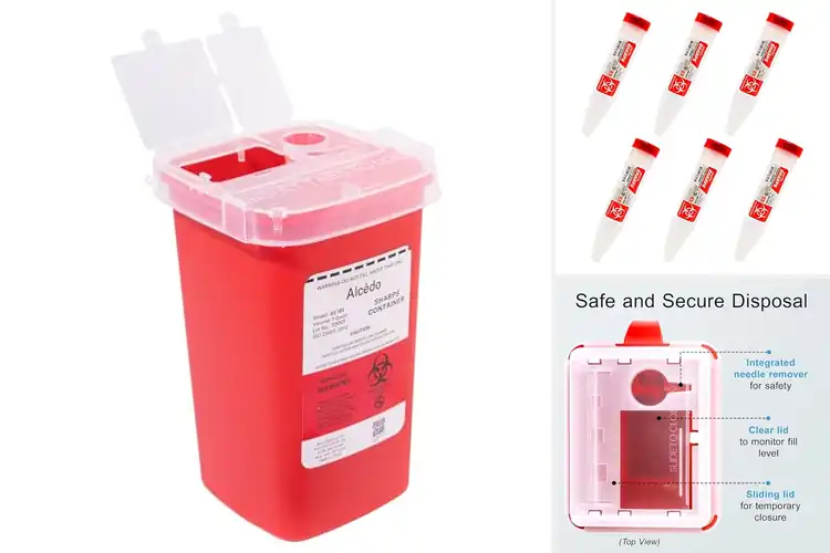 Detailed view of Best Portable Sharps Containers