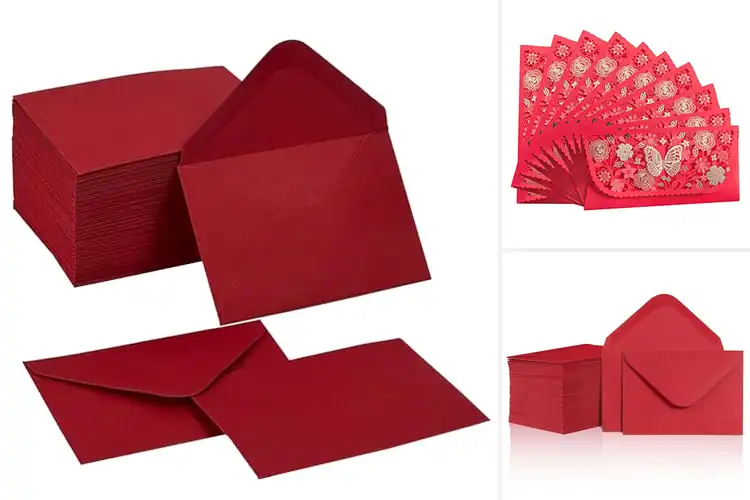 Detailed view of Best Premium Red Gift Envelopes