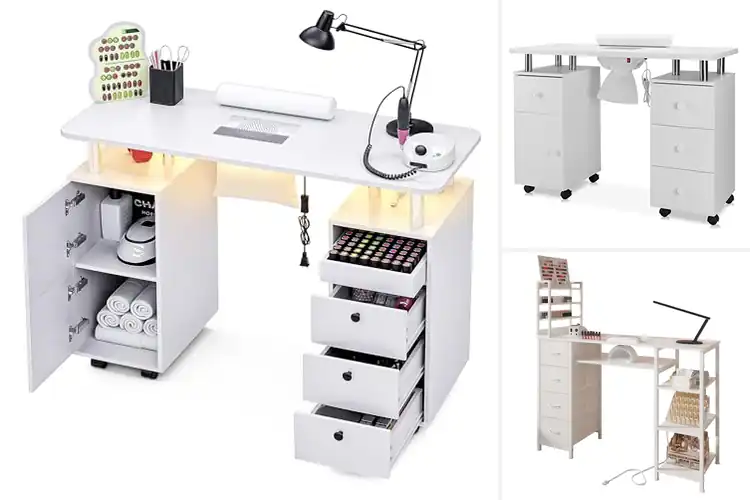 Detailed view of Best Salon Manicure Tables