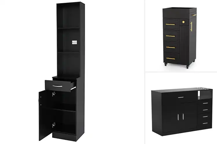 Detailed view of Best Salon Storage Cabinets for Stylish Organization