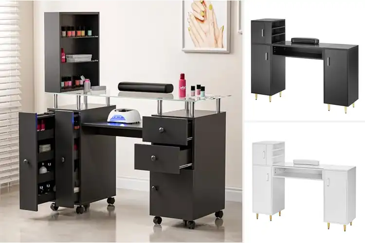 Detailed view of Best Stable Nail Technician Tables With Eight Legs