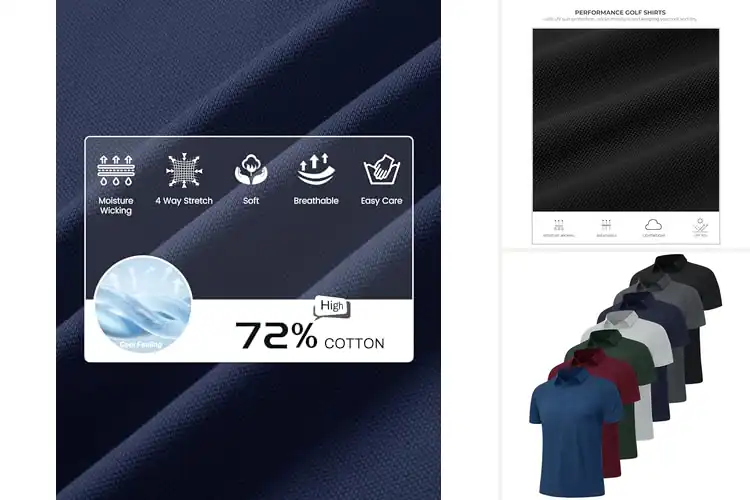 Detailed view of Best Stretch Polo Shirts